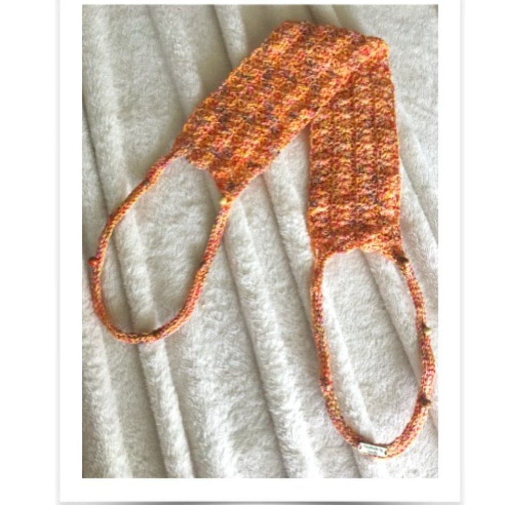 Hand Crafted Beaded Orange Blossom Fetti Back Scrub
